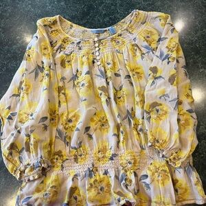 Floral Yellow Women's Top